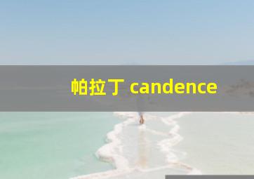 帕拉丁 candence